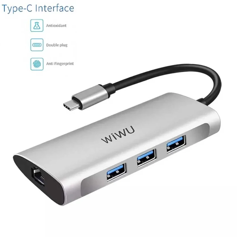 WIWU ALPHA A631STR 6 In 1 USB-C HUB